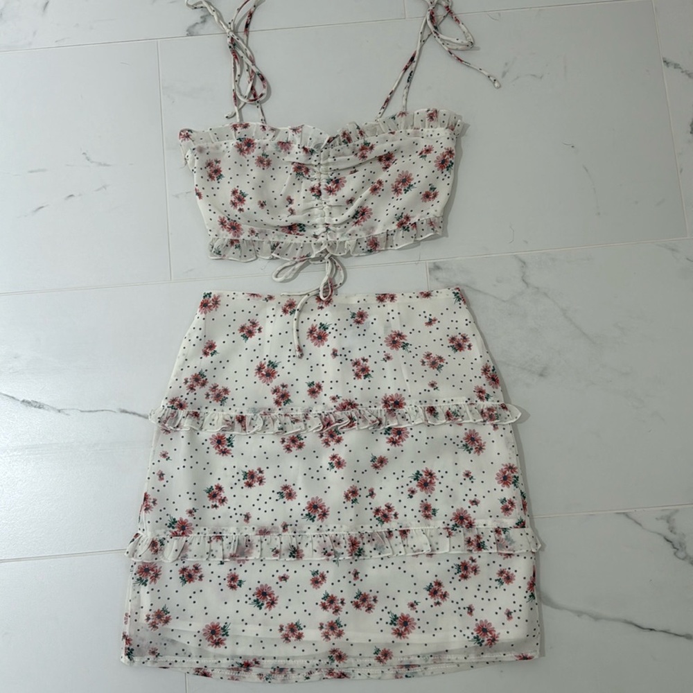 Princess Polly floral skirt set